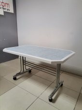 Tekerlekli Fayanslı Metal Ayaklı Orta Sehpa - 3