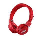 Bounce Ball Series Kablolu Mikrofonlu Katlanabilir Kulaklık Kırmızı BO-2003-RD - 1