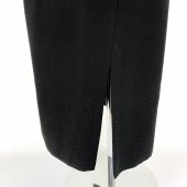 SNY Mono Yaka Çelik Örgü Uzun Siyah Kadın Yünlü Triko Palto - 3