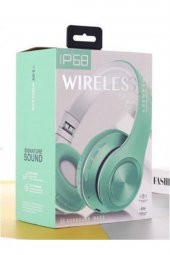 P68 Bluetooth 5.0 Wireless Kulaklık Yeşil - 1
