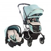 Pierre Cardin Twist Plus Travel Sistem Bebek Arabası Yeşil - 1