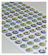 Nazar Puffy Sticker 12,4X29,5 Cm, Puffy Çıkartma, Puffy Yapıştırmaları - 2
