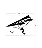 Delta Kanat Kadife Duvar Sticker 64,6X47,6 Cm thumbnail 3