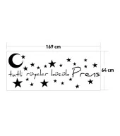 Tatlı Rüyalar Prens Kadife Duvar Sticker 169X64 Cm - 3