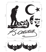 Atatürk-1 Araç Sticker 21X29 Cm / 6 Adet - 2