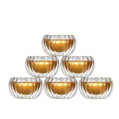 Perotti Double Wall 6lı Cam Lokumluk Sosluk 12477 - 1
