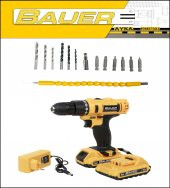 Bauer Power Tools 36 Volt 5,0 Amper Darbeli Metal Şanzuman +27 Parça Set Şarjlı Vidalama Matkap - 2
