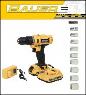 Bauer Power Tools 36 Volt 5,0 Amper Darbeli Metal Şanzuman +27 Parça Set Şarjlı Vidalama Matkap - 5