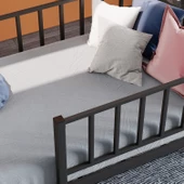 Mobpazar Montessori, Bebek ve Çocuk Karyolası 90X190 cm, Siyah Renk - 2