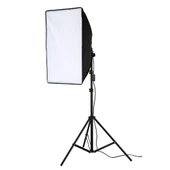 Softbox 50x70cm Sürekli Işık Tek Duy LED Lambalı Youtuber Make Up - 3