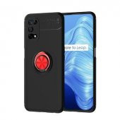 Realme 7 Pro Kılıf Zore Yüzük Standlı Ravel Silikon - 5