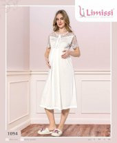 LİMİSSİ 1094 Hamile Lohusa  DantelliYeni Sezon Lohusa Geceliği thumbnail 2