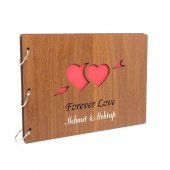 İsme Kişiye Özel Ahşap Kapaklı Forever Love Fotoğraf Albümü - 1