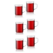 Kapris 200 ml Isıya Dayanıklı Borosilikat Cam Kupa Bardak 6'lı - 2