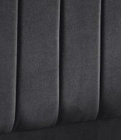 Niron Ela Baza ve Başlık Seti -120x200 cm Tek Kişilik Siyah Kumaş Baza ve Başlığı Silinebilir Soho Kumaş - 7