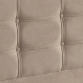 Niron Polo Baza ve Başlık Seti 160x200 cm Çift Kişilik Sütlü Kahve Kumaş Baza ve Başlığı Soho Kumaş - 9