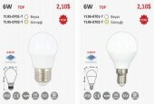 Noas 6W Top Led Ampul 6500K E14 - 2