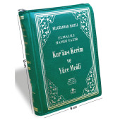 Kuranı Kerim ve Yüce Meali Bilgisayar Hatlı Cep Boy Fermuarlı Yeşil Renk - 1