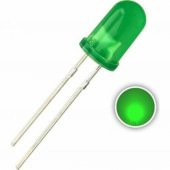 10 Adet - 5mm Diffused Led - Yeşil(Green) - Arduino, Deney - 1