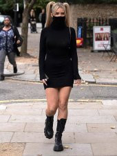 MASKELİ SİYAH ELBİSE - 4