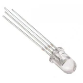 5 Adet - RGB Led 5mm Şeffaf Anot 4 Bacaklı Arduino Raspberry - 1