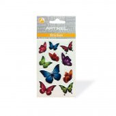 PM-957 Kelebekler Puffy Sticker, Puffy Çıkartma 7,5X11,5 cm - 1