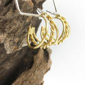 Gold Ring Küpe - 1