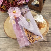 Hediyelik Seccade, Şal, İnci Tesbih, Süslemeli Asetat Kutulu (30×18) Paket - 4