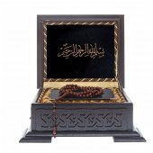 Hediyelik Kuran-ı Kerim, Kuka Tesbih, Ahşap Kutulu Set - 1