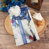 Hediyelik Seccade, Şal, İnci Tesbih, Süslemeli Asetat Kutulu (30×18) Paket - 6