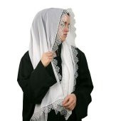 Beyaz İğne Oyalı Şal - 1