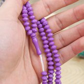 Kristal İşlemeli Mor - Kutusuz 10 Adet thumbnail 4