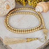 İnci Tesbih Gold 10 Adet - 1