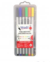 Studi Fineliner Keçeli Kalem 0.4 mm 12 Renk - 1