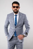 SİR REGULAR FİT EKOSE ERKEK TAKIM ELBİSE - 4