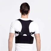 Unisex Siyah Manyetik Dik Durmak Için Ortopedik Kamburluk Önleyici Dik Duruş Bel Sırt Korsesi thumbnail 2