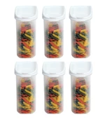Moonstar Kuru Gıda Bakliyat Saklama Kabı 1,8 LT 6 Lı Set Beyaz-MAS-102 - 1