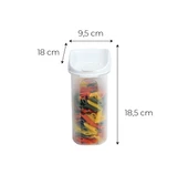Moonstar Kuru Gıda Bakliyat Saklama Kabı 1,8 LT 6 Lı Set Beyaz-MAS-102 - 3
