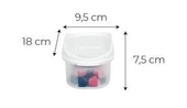 Moonstar Kuru Gıda Bakliyat Saklama Kabı 600 ML 6 Lı Set Beyaz-MAS-104 - 3