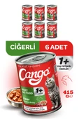 Cango Yetişkin Yaş Kedi Maması Ciğerli 415Gr 6Lı - 1