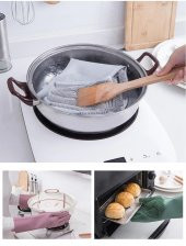 Kapris Silikon Bulaşık Temizlik Eldiveni Mürdüm - 5