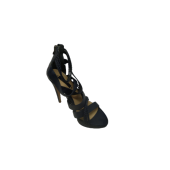 6 bandlı hasırlı açık platformlu Deri Bayan ayakkabı - 1