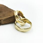 2li Örgü Gold Kıkırdak Küpe - 1