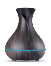 Hava Nemlendirici Esansiyel Yağı Difüzör Aroma Aromaterapi 7 Işıklı Buhar Makinesi 400ml Siyah - 2