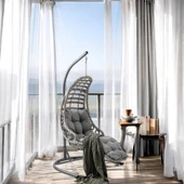 Capri Swing Bodrum Tekli Rattan Bahçe Salıncağı | Balkon Salıncağı - 4