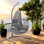 Capri Swing Milas Tekli Rattan Bahçe Salıncağı | Balkon Salıncağı - 3