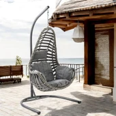 Capri Swing Milas Tekli Rattan Bahçe Salıncağı | Balkon Salıncağı - 2