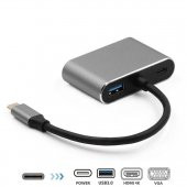 DAYTONA FIX FC02 4in1 USBC HUBPD,HDMI+VGA+USB - 1