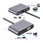 Daytona FC02 4in1 USBC =>HUBPD,HDMI+VGA+USB thumbnail 3