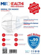 Mir HealthCare, Meltblownlu, Yeni Nesil, 3 Katlı,Cerrahi, 50 adet - 2